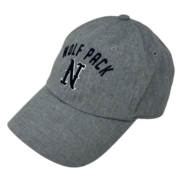 Captivating Wolf Pack N Nevada Adjustable Strapback Hat Gray Blue Embroidered - Picture 2 of 13